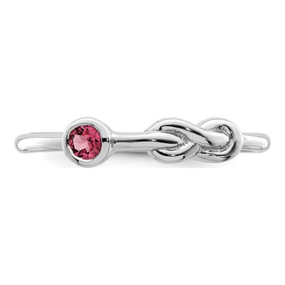 Sterling Silver Pink Tourmaline Infinity Ring – view 6
