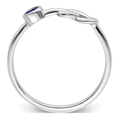 Sterling Silver Lab-Created Sapphire Infinity Ring – view 3