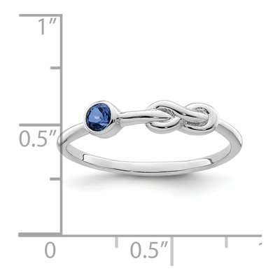 Sterling Silver Lab-Created Sapphire Infinity Ring – view 4