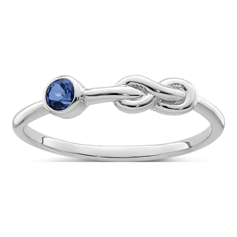 Sterling Silver Lab-Created Sapphire Infinity Ring