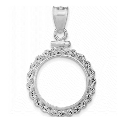 Sterling Silver Screw Top Dime Coin Bezel Pendant – view 4