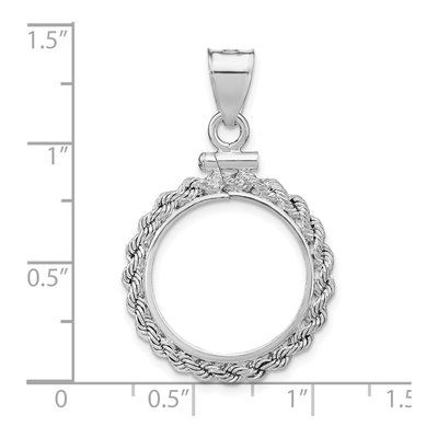 Sterling Silver Screw Top Dime Coin Bezel Pendant – view 5