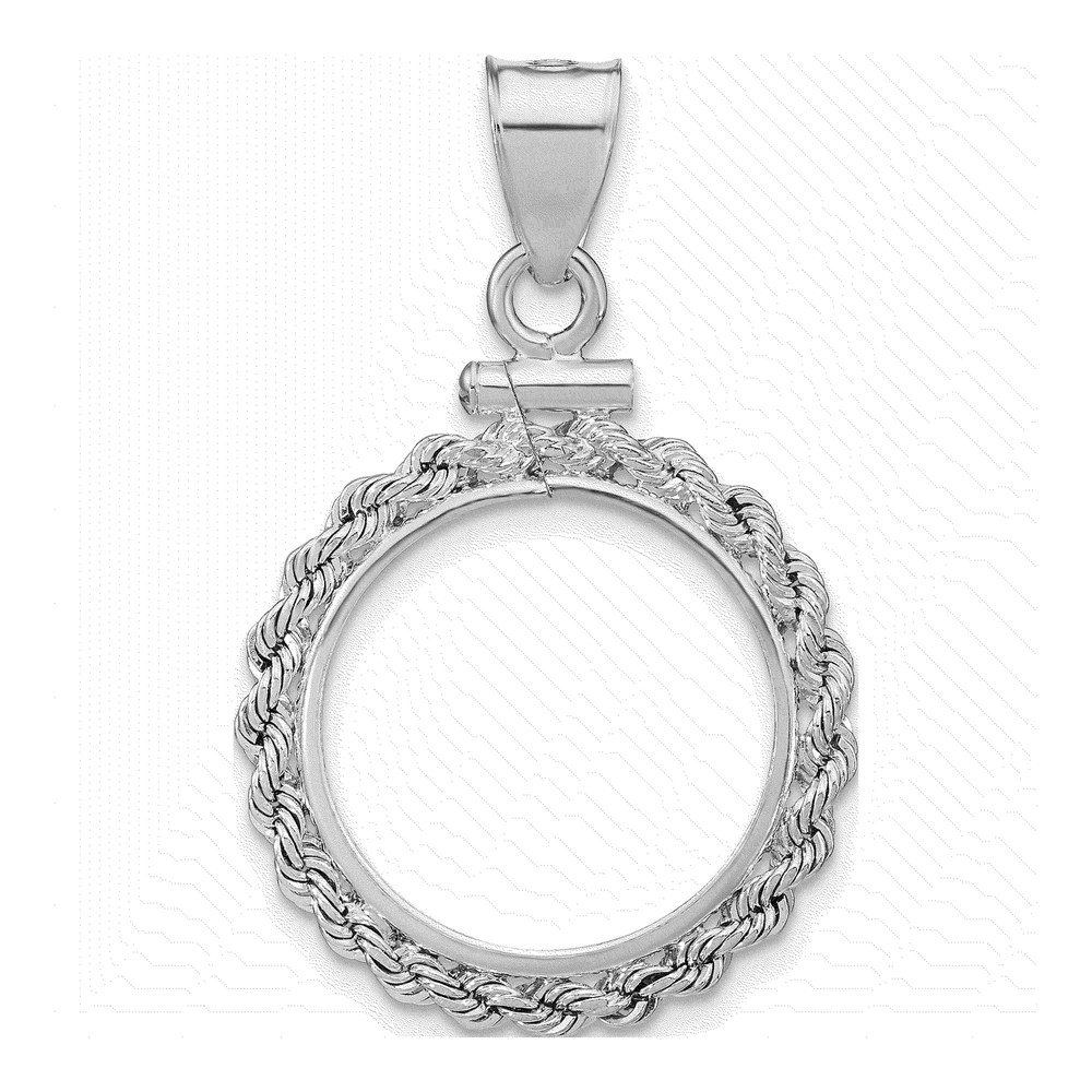 Sterling Silver Screw Top Dime Coin Bezel Pendant