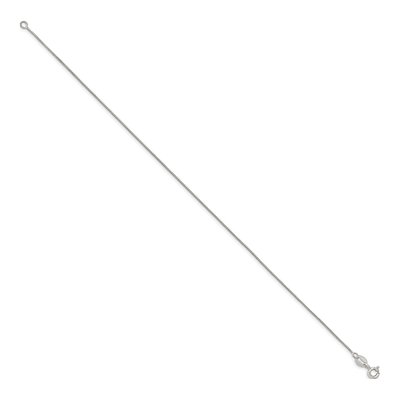 Sterling Silver 0.6mm Box Chain Anklet – view 2