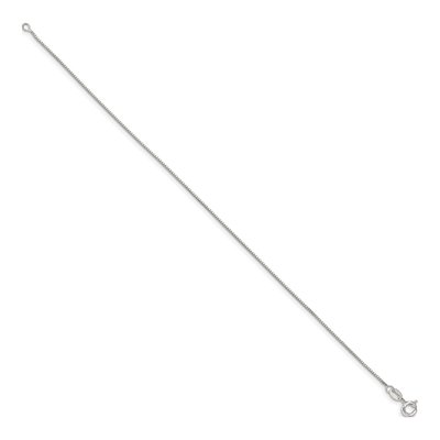 Sterling Silver 0.8mm Box Chain Anklet – view 2
