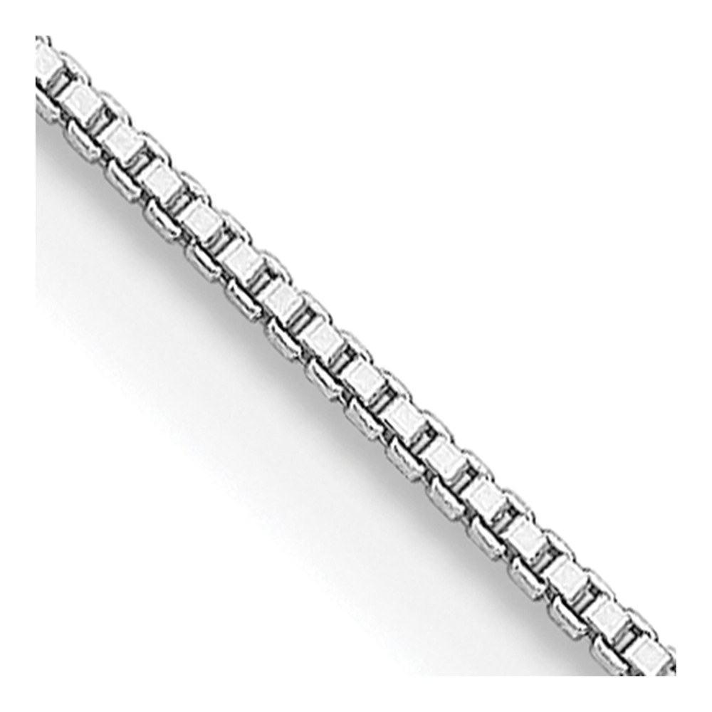 20 Inch Sterling Silver Rhodium-Plated .8mm Box Chain With 2 Inch Ext. with Spring Ring Clasp