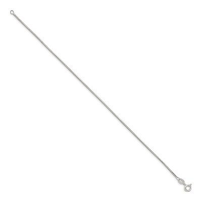 Sterling Silver 1.1mm Box Chain Anklet – view 2