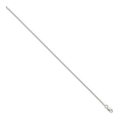 Sterling Silver 1.25mm Box Chain Bracelet – view 2