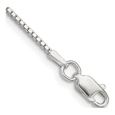 Sterling Silver 1.25mm Box Chain Bracelet