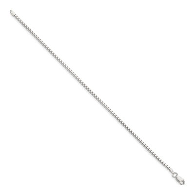 Sterling Silver 1.9mm Box Chain Bracelet – view 2