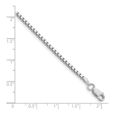 Sterling Silver 1.9mm Box Chain Bracelet – view 3