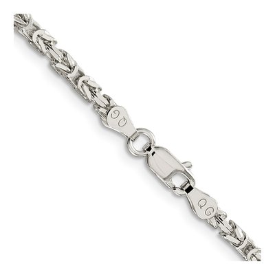 Sterling Silver 2.5mm Byzantine Chain – view 3