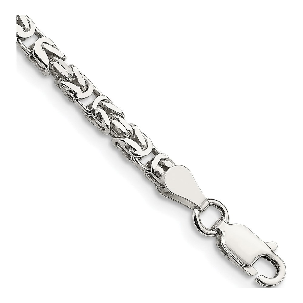 Sterling Silver Byzantine Chain Bracelet, Italy
