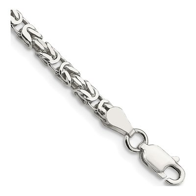 Sterling Silver 2.5mm Byzantine Chain Bracelet