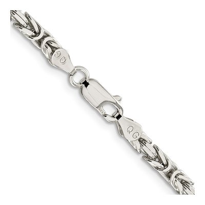 Sterling Silver 3.25mm Byzantine Chain – view 3