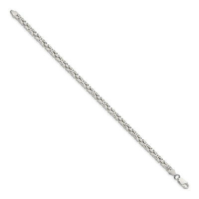 Sterling Silver 3.25mm Byzantine Chain Bracelet – view 2