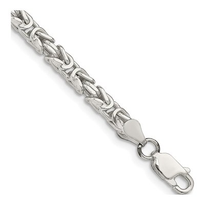 Sterling Silver 3.25mm Byzantine Chain Bracelet