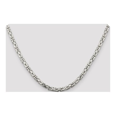 Sterling Silver 4.25mm Byzantine Chain – view 4