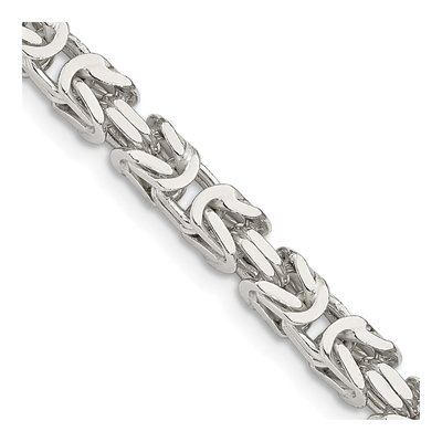 Sterling Silver 4.25mm Byzantine Chain