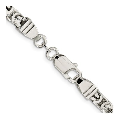 Sterling Silver 5mm 20-Inch Byzantine Chain – view 3