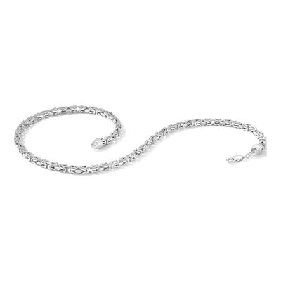 Sterling Silver 5mm 20-Inch Byzantine Chain – view 5
