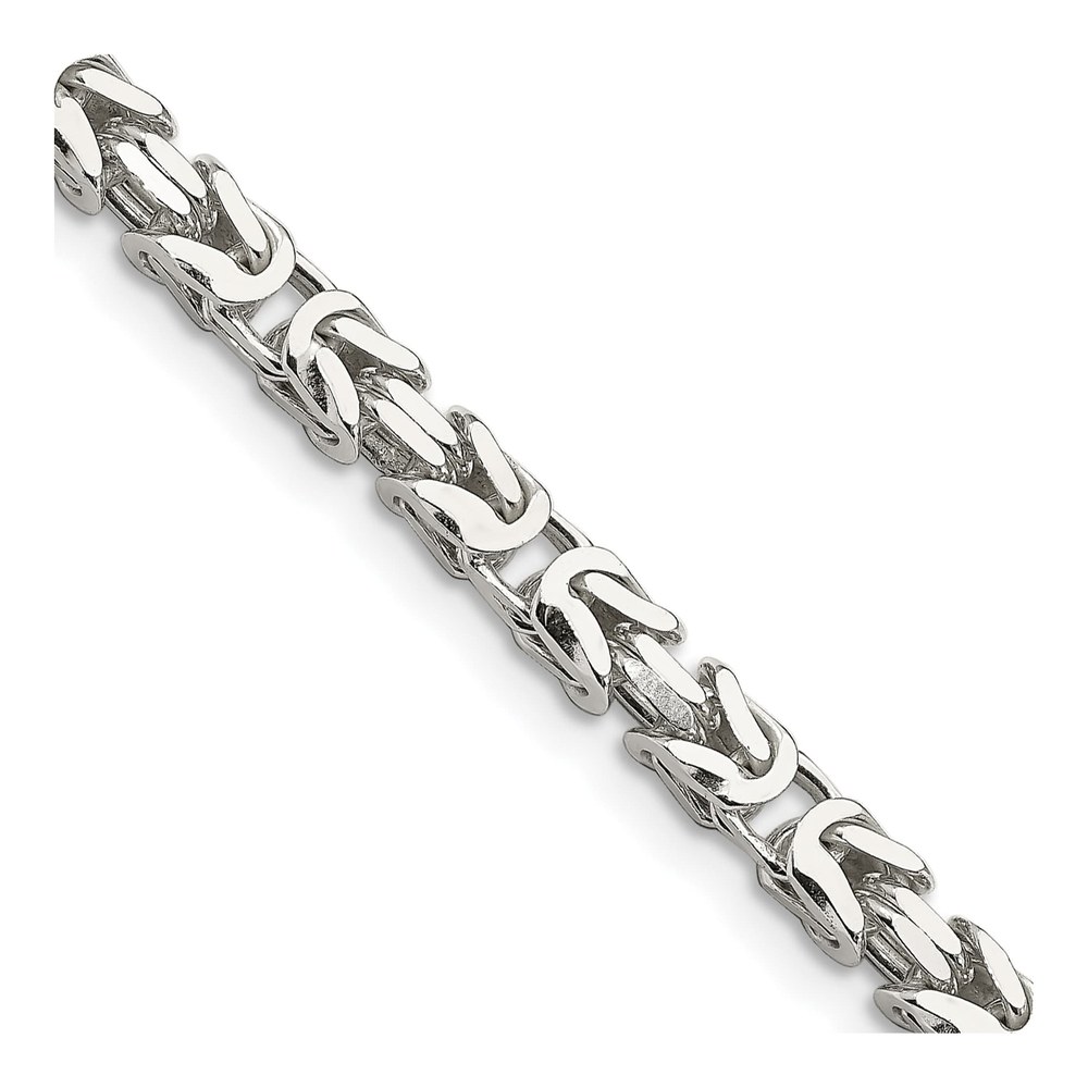 Sterling Silver 5mm 20-Inch Byzantine Chain