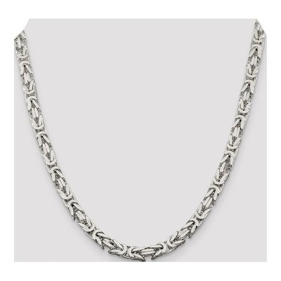Sterling Silver 6mm Byzantine Chain – view 4
