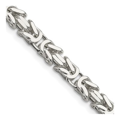 Sterling Silver 6mm Byzantine Chain