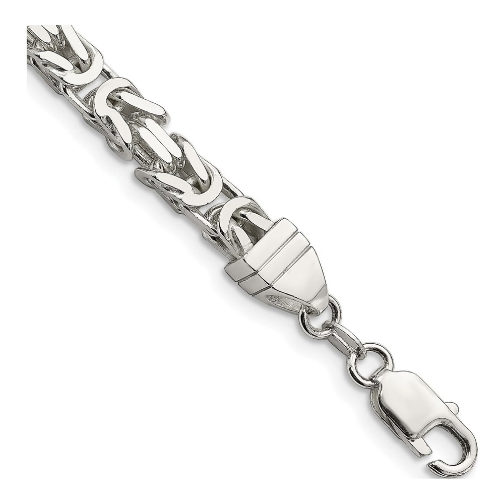 Sterling Silver 6mm Byzantine Bracelet, 8 In