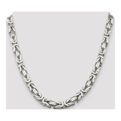 Sterling Silver 8.25mm Byzantine Chain – view 4