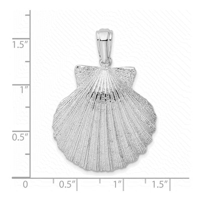 Sterling Silver Textured Shell Pendant – view 5