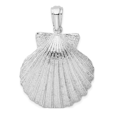 Sterling Silver Textured Shell Pendant