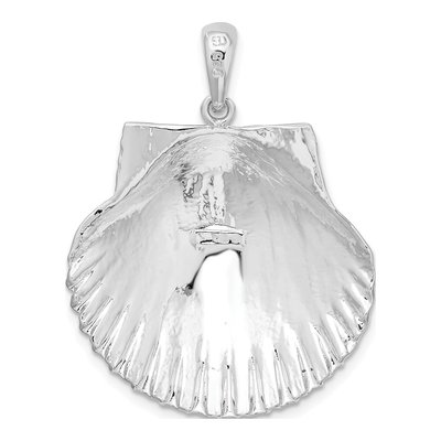 Sterling Silver Scallop Shell Pendant – view 4