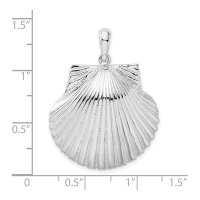 Sterling Silver Scallop Shell Pendant – view 5