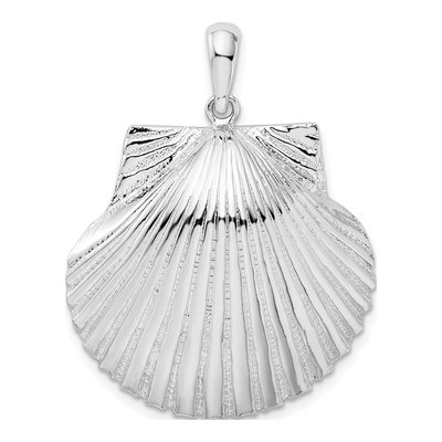 Sterling Silver Scallop Shell Pendant