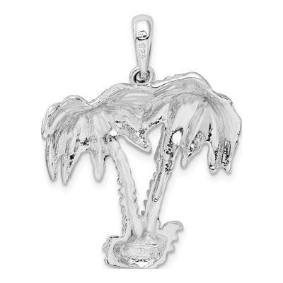 Sterling Silver Double Palm Tree Pendant – view 4