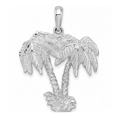 Sterling Silver Double Palm Tree Pendant