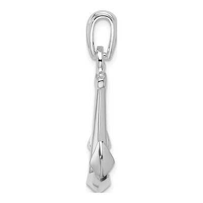 Sterling Silver 3D Anchor Pendant – view 3