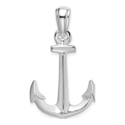 Sterling Silver 3D Anchor Pendant
