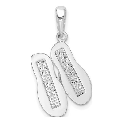 Sterling Silver Flip Flop Pendant – view 4
