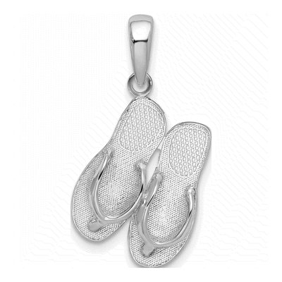 Sterling Silver Flip Flop Pendant
