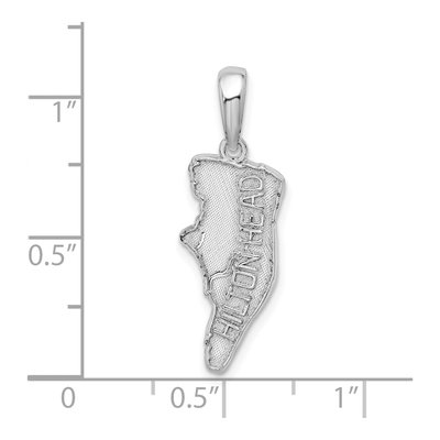 Sterling Silver Hilton Head Map Pendant – view 5