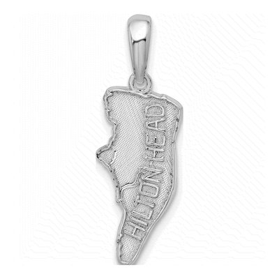 Sterling Silver Hilton Head Map Pendant