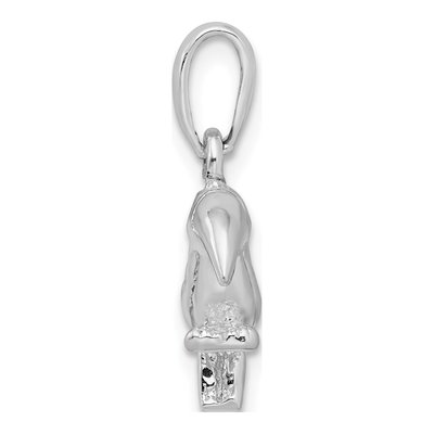 Sterling Silver 3D Toucan Bird Pendant – view 3
