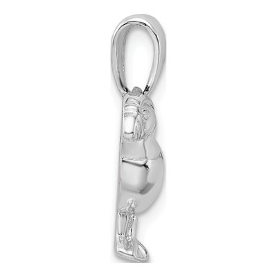 Sterling Silver Puffin Bird Pendant – view 3