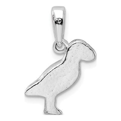 Sterling Silver Puffin Bird Pendant – view 4