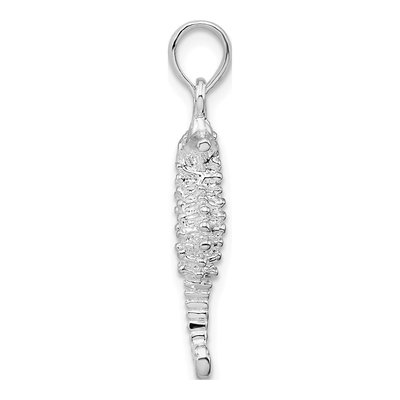 Sterling Silver 3D Seahorse Pendant – view 3