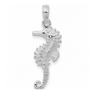 Sterling Silver 3D Seahorse Pendant – view 4