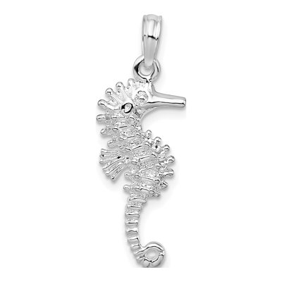 Sterling Silver 3D Seahorse Pendant