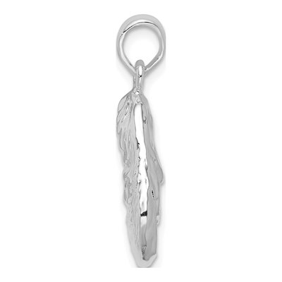 Sterling Silver 3D Oyster Shell Pendant – view 3